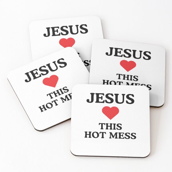 Item preview, Jesus Hearts This Hot Mess Christian humor designed and sold by snowry.