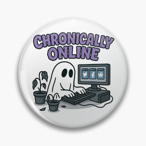Item preview, Chronically Online Ghost Meme – Cute Internet Addict Design designed and sold by Sonic Nova Studios.