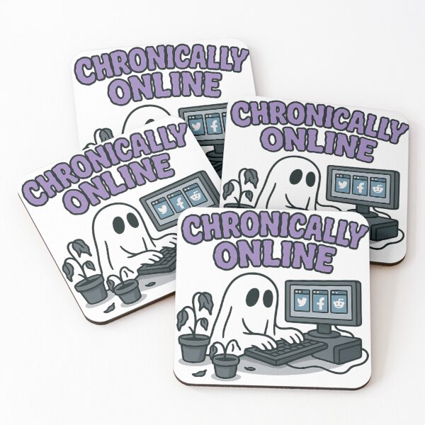 Item preview, Chronically Online Ghost Meme – Cute Internet Addict Design designed and sold by Sonic Nova Studios.