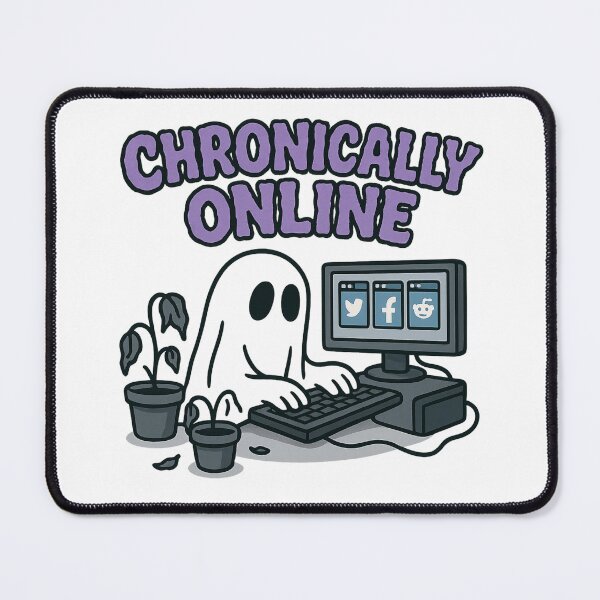 Item preview, Chronically Online Ghost Meme – Cute Internet Addict Design designed and sold by Sonic Nova Studios.
