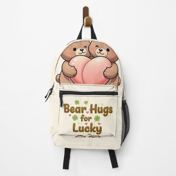 Item preview, Lucky Bear Hugs: Cute Teddy Couple with Heart & Clovers designed and sold by MCT-GALLERY.