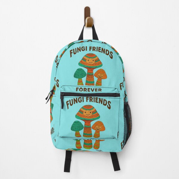 Item preview, "Fungi Friends Forever" | Gond Art Mushroom Pun | Indian Tribal Folk Art Design designed and sold by CREEPY CRAZE.