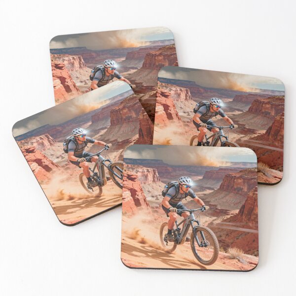 Item preview, Sandstorm Descent eMTB - Dynamic Off-Road Cycling Wall Art. designed and sold by Hinson MTB Visuals.