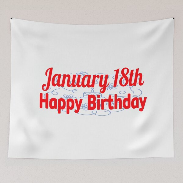 Item preview, January 18th, Gift birthday  designed and sold by Sujinthaiart.