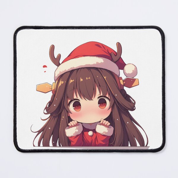 Item preview, Kongou Kancolle Yuudachi Kantai Collection Chibi Kawaii Christmas Peeker Anime Cute Holiday Joy designed and sold by HumbertoValveno.
