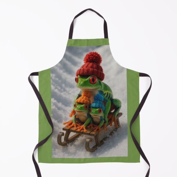 Item preview, Red-Eyed Tree Frog Family Sledding designed and sold by Tridentulus.