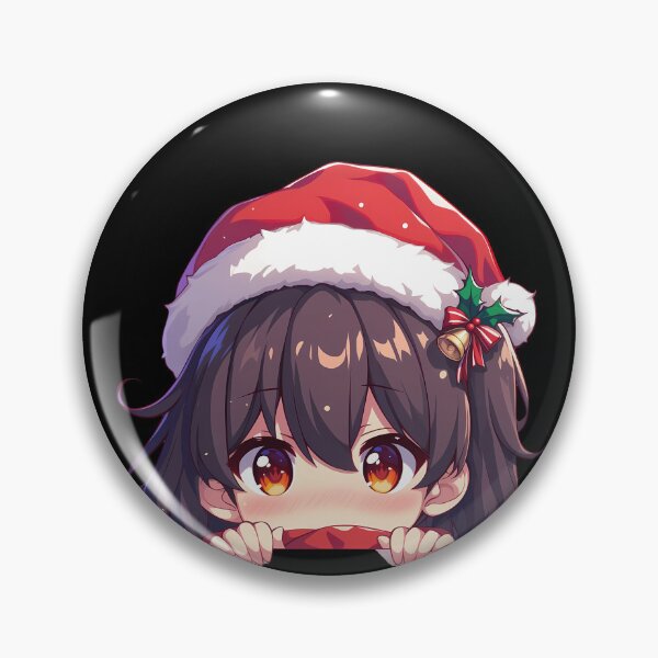 Item preview, Kancolle Kaga Kantai Collection Chibi Kawaii Christmas Peeker Anime Girl Holiday Charm designed and sold by HumbertoValveno.