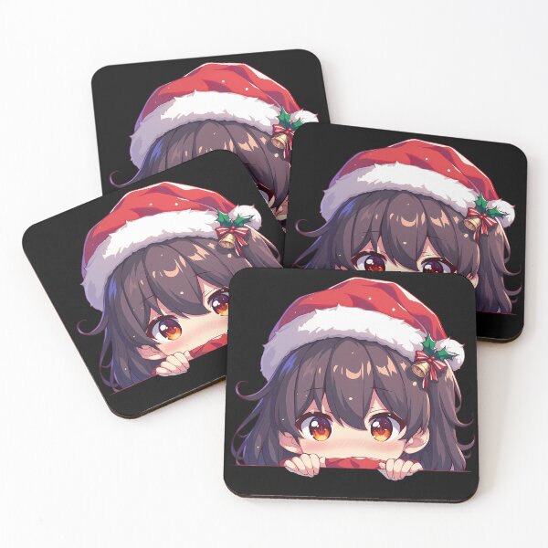 Item preview, Kancolle Kaga Kantai Collection Chibi Kawaii Christmas Peeker Anime Girl Holiday Charm designed and sold by HumbertoValveno.