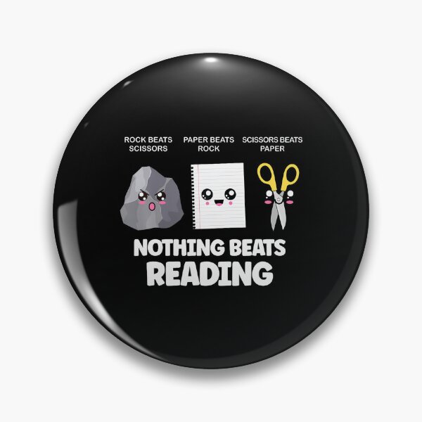 Item preview, Nothing Beats Reading Rock Paper Scissors Funny Book Lover designed and sold by RubySandy.