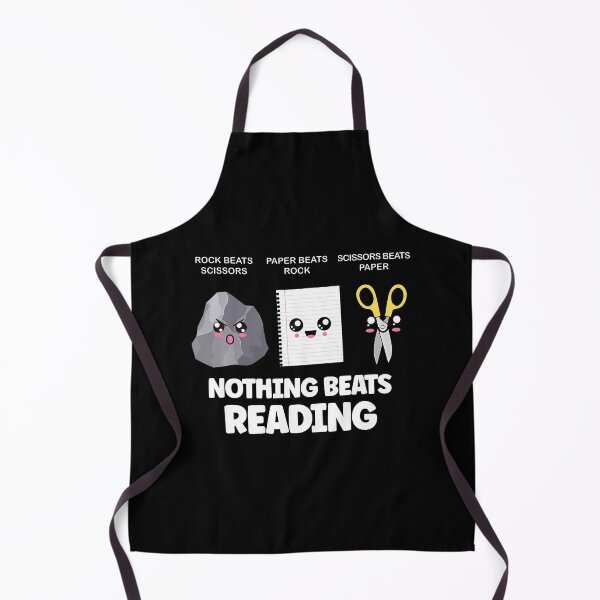 Item preview, Nothing Beats Reading Rock Paper Scissors Funny Book Lover designed and sold by RubySandy.