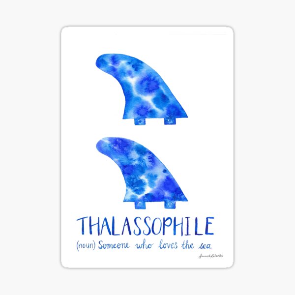 Surfboard Fins - Thalassophile Sticker