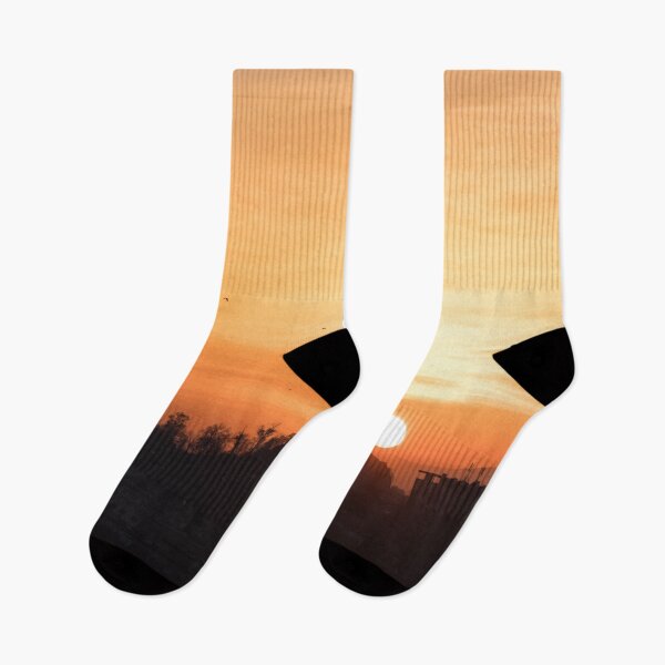 Item preview, Plovdiv Sahat Tepe Sunrise Silhouette with Antennas and Birds designed and sold by Georgia Mizuleva.