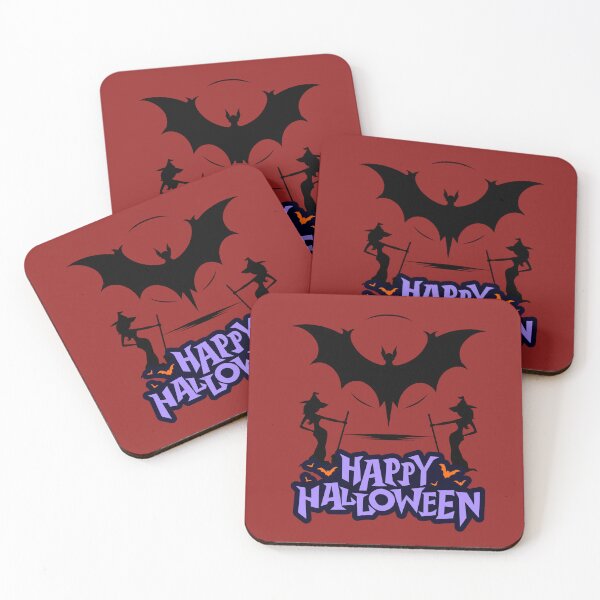 Item preview, Happy Halloween T-Shirt | Classic Witch and Bat Silhouette Gift designed and sold by CREEPY CRAZE.