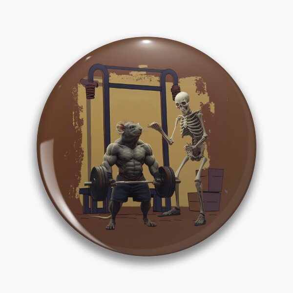 Item preview, Literal Gym Rat - Funny Skeleton Weightlifting designed and sold by CREEPY CRAZE.