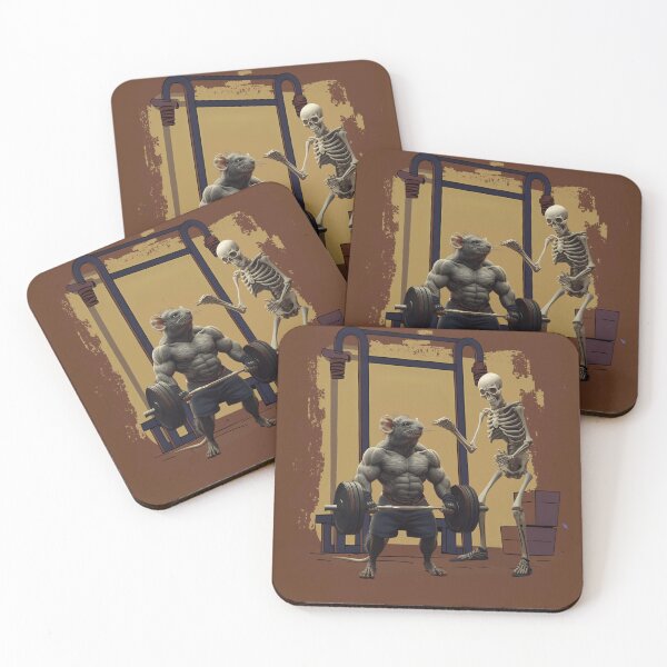 Item preview, Literal Gym Rat - Funny Skeleton Weightlifting designed and sold by CREEPY CRAZE.