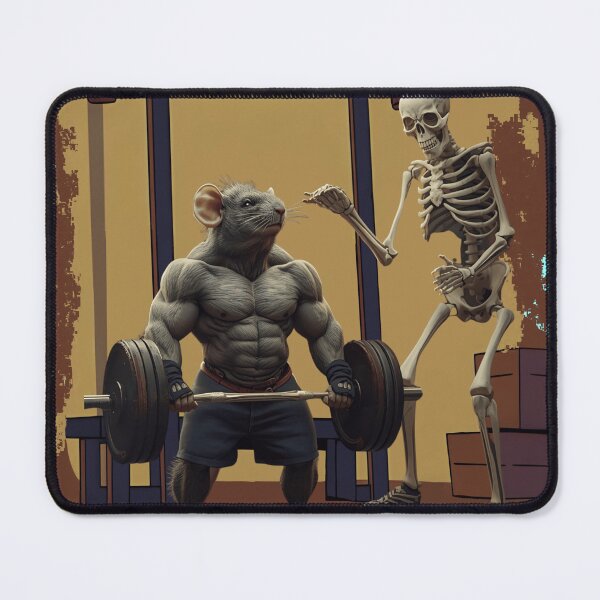 Item preview, Literal Gym Rat - Funny Skeleton Weightlifting designed and sold by CREEPY CRAZE.