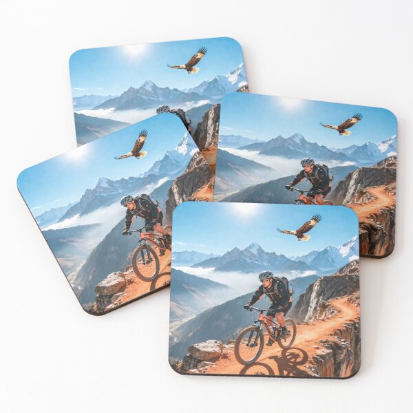Item preview, High Altitude Freedom – MTB Adventure with Golden Eagle Over Himalayas. designed and sold by Hinson MTB Visuals.
