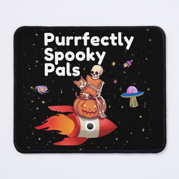 Item preview, Purrfectly Spooky Pals - Halloween Cat & Skeleton Space Adventure designed and sold by CREEPY CRAZE.