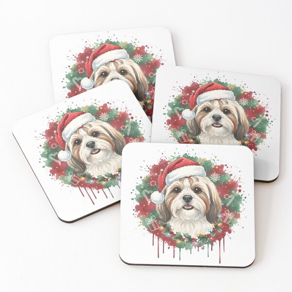 Item preview, Shihtzu | Christmas Colorful Watercolor Design #1 designed and sold by MatsurexDesigns.