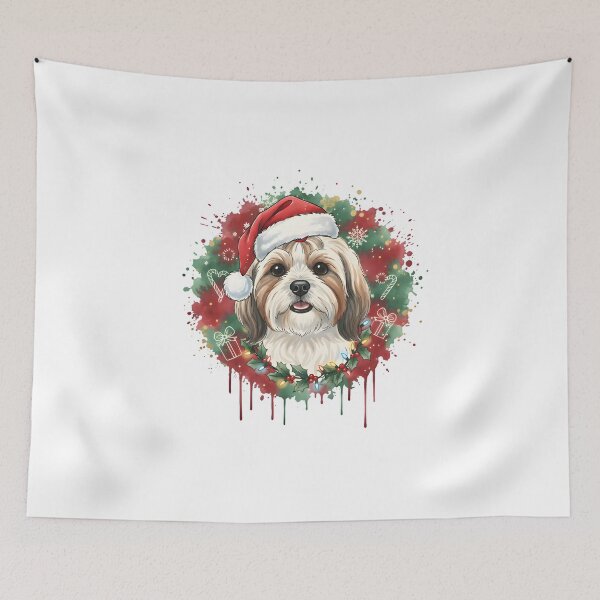 Item preview, Shihtzu | Christmas Colorful Watercolor Design #1 designed and sold by MatsurexDesigns.