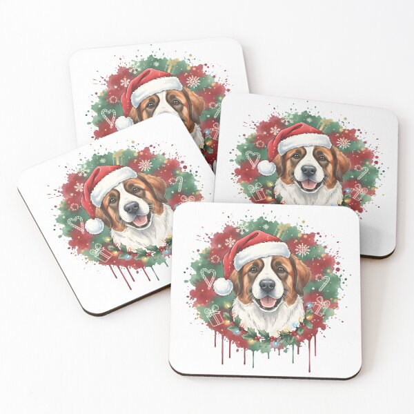 Item preview, St. Bernard | Christmas Colorful Watercolor Design #1 designed and sold by MatsurexDesigns.