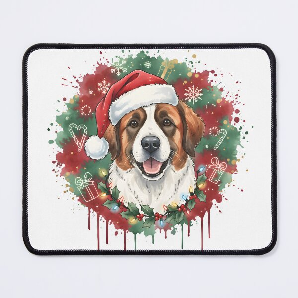 Item preview, St. Bernard | Christmas Colorful Watercolor Design #1 designed and sold by MatsurexDesigns.