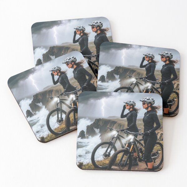 Item preview, Stormwatch – Female Riders Standing Strong Against the Sea. designed and sold by Hinson MTB Visuals.