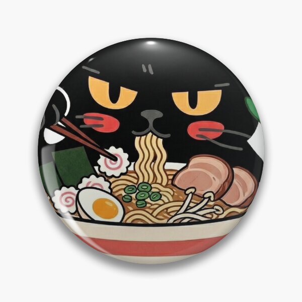 Item preview, Cat Eating Ramen designed and sold by erkinmaddison.