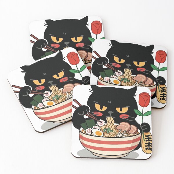 Item preview, Cat Eating Ramen designed and sold by erkinmaddison.