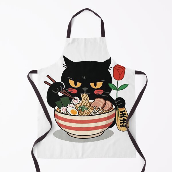 Aperçu de l'œuvre Chat mangeant Ramen créée et vendue par erkinmaddison.