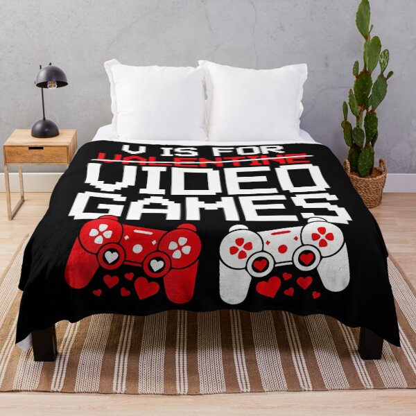 Item preview, V Is For Video Games Funny Valentines Day Gamer Boy Men Cute designed and sold by JeneMindy.