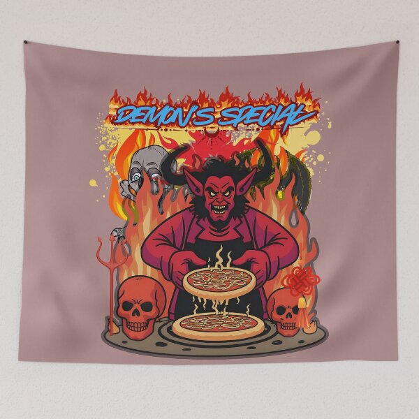 Item preview, Demon Chef Pizza | Funny Devil Spicy Food Horror Gift designed and sold by CREEPY CRAZE.