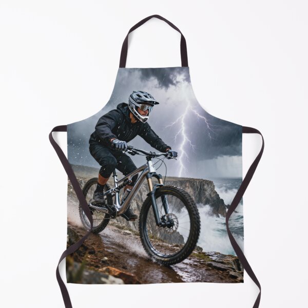 Item preview, Edge of the Storm — Extreme Mountain Biker on Rugged Ocean Cliffs. designed and sold by Hinson MTB Visuals.