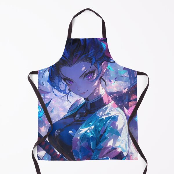 Item preview, Daki Demon Slayer Anime Kimono Butterflies Fiery Demon designed and sold by HumbertoValveno.