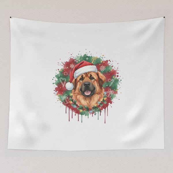 Item preview, Tibetan Mastiff | Christmas Colorful Watercolor Design #1 designed and sold by MatsurexDesigns.