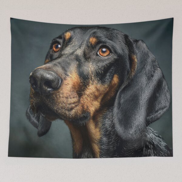 Item preview, Black and Tan Coonhound 01 designed and sold by Elisabeth Lucas.