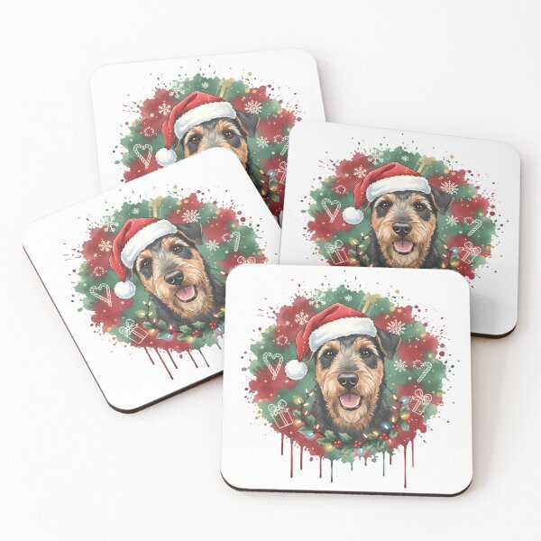 Item preview, Welsh Terrier | Christmas Colorful Watercolor Design #1 designed and sold by MatsurexDesigns.