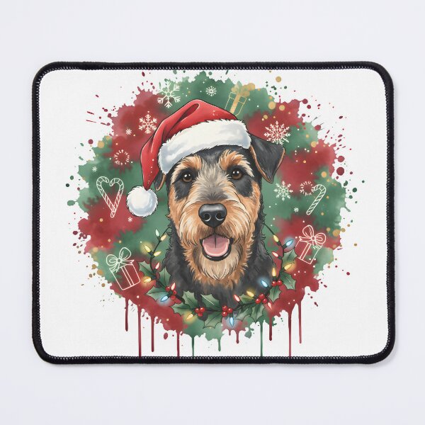 Item preview, Welsh Terrier | Christmas Colorful Watercolor Design #1 designed and sold by MatsurexDesigns.