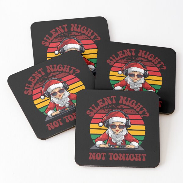 Item preview, Silent Night? Not Tonight – DJ Santa Holiday Drop designed and sold by SunsetReverie.
