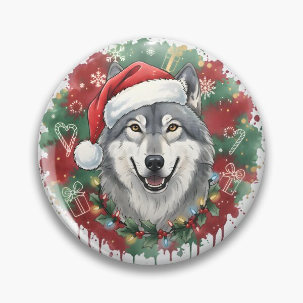 Item preview, Wolf | Christmas Colorful Watercolor Design #1 designed and sold by MatsurexDesigns.