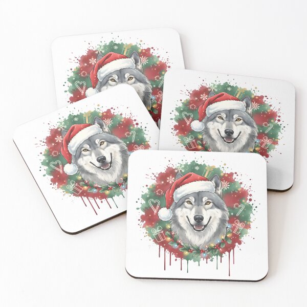 Item preview, Wolf | Christmas Colorful Watercolor Design #1 designed and sold by MatsurexDesigns.