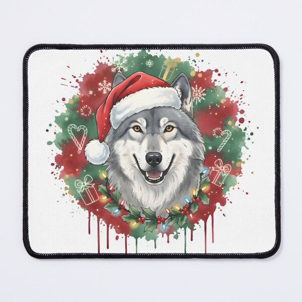 Item preview, Wolf | Christmas Colorful Watercolor Design #1 designed and sold by MatsurexDesigns.