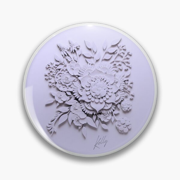 Item preview, White Paper Cut Floral Art - 3D Botanical Sculpture designed and sold by HumTumMe.