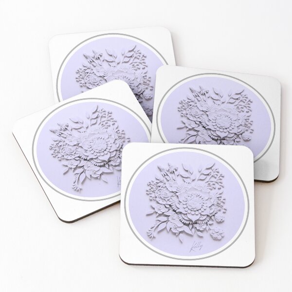 Item preview, White Paper Cut Floral Art - 3D Botanical Sculpture designed and sold by HumTumMe.