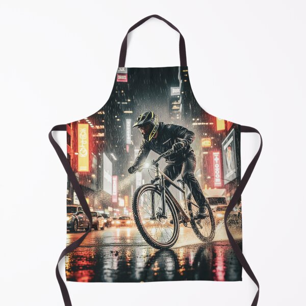 Item preview, Surreal Downpour Cyclist - Futuristic City Night Ride. designed and sold by Hinson MTB Visuals.