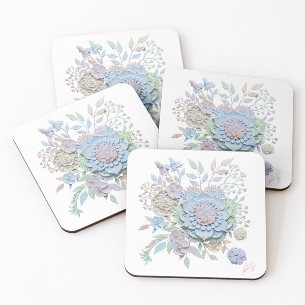 Item preview, Color Paper Cut Floral Art - 3D Botanical Sculpture designed and sold by HumTumMe.