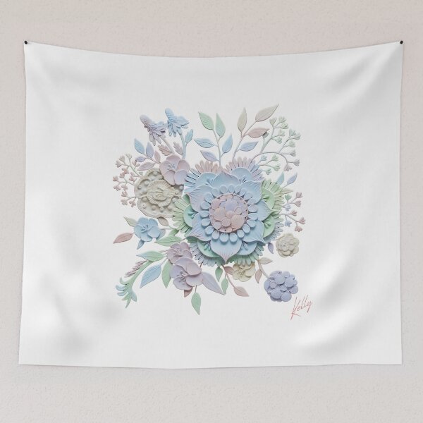 Item preview, Color Paper Cut Floral Art - 3D Botanical Sculpture designed and sold by HumTumMe.