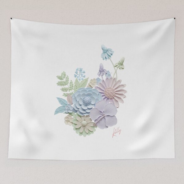 Item preview, Color Paper Cut Floral Art - 3D Botanical Sculpture designed and sold by HumTumMe.