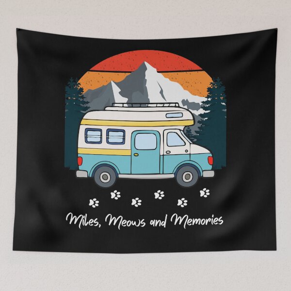 Item preview, Miles, Meows and Memories. RV and Cat design designed and sold by SofikoDesigns.