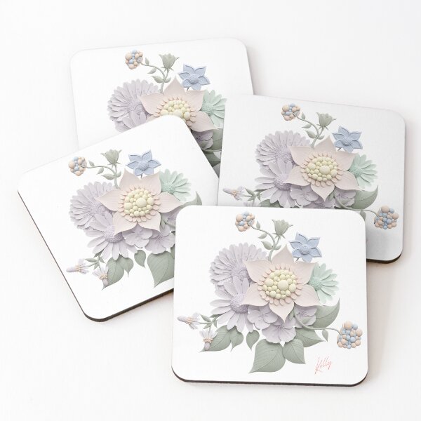 Item preview, Color Paper Cut Floral Art - 3D Botanical Sculpture designed and sold by HumTumMe.